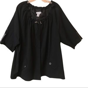 Jessica London black blouse size 24